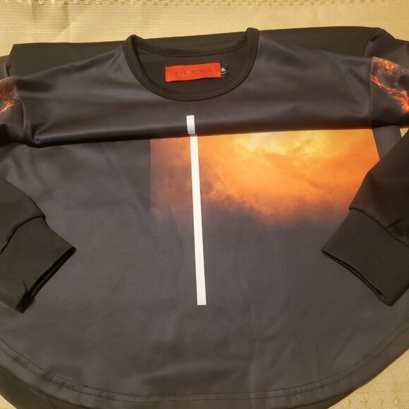 Vie + Riche Paris Mens Crewneck Long-Sleeve/multi color t-shirt/ Size XL - Picture 4 of 6